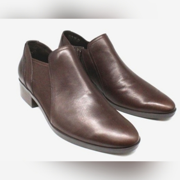 NATURALIZER Royal brown leather bootie sz 8 wide - Picture 5 of 15